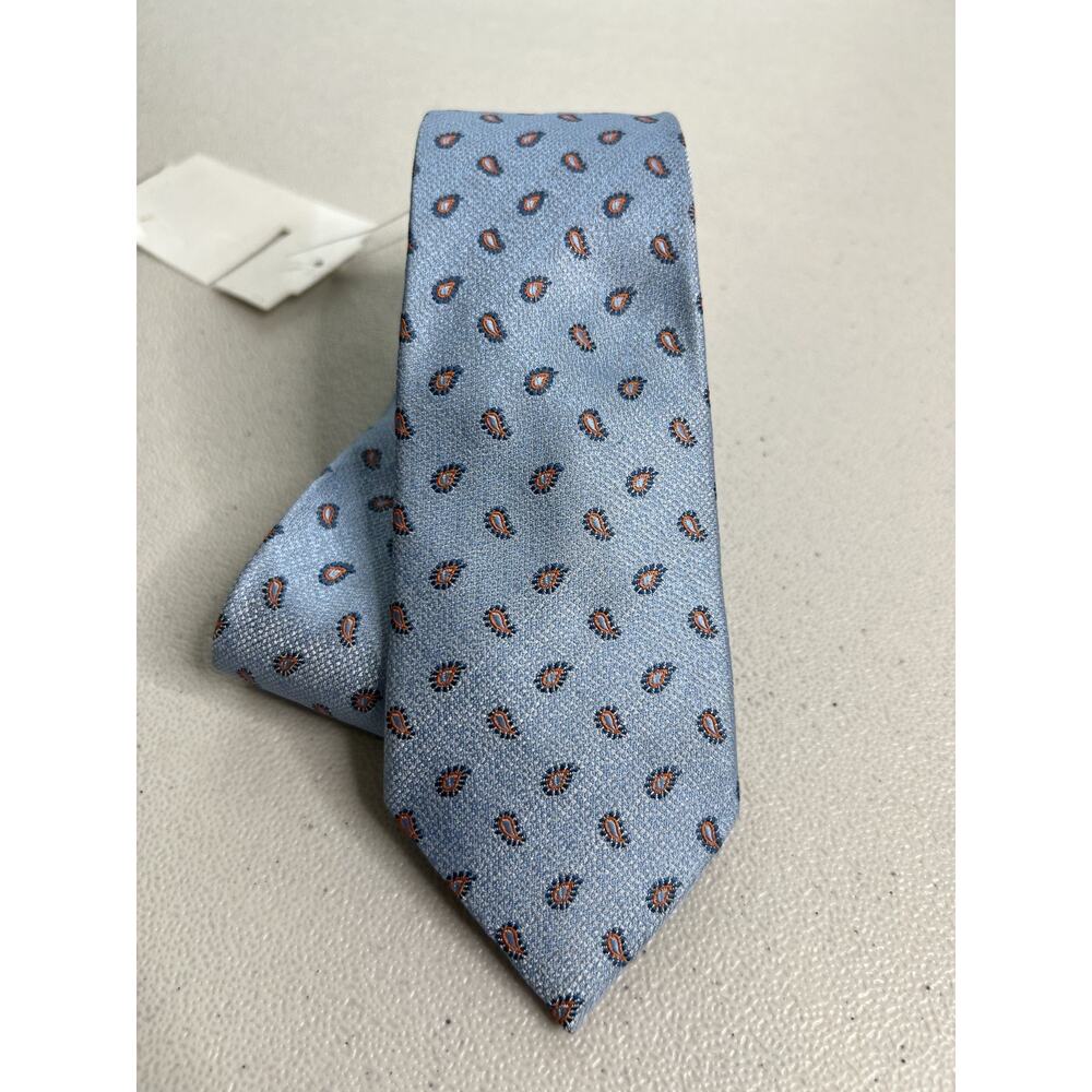 Park Avenue Blue Paisley Pattern 100% Microfiber Designer Tie